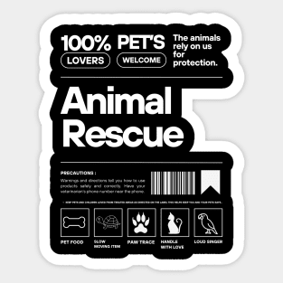 animal rescue Sticker